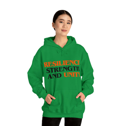 Unisex Hooded Sweatshirt - Resilience, Strength, and Unity