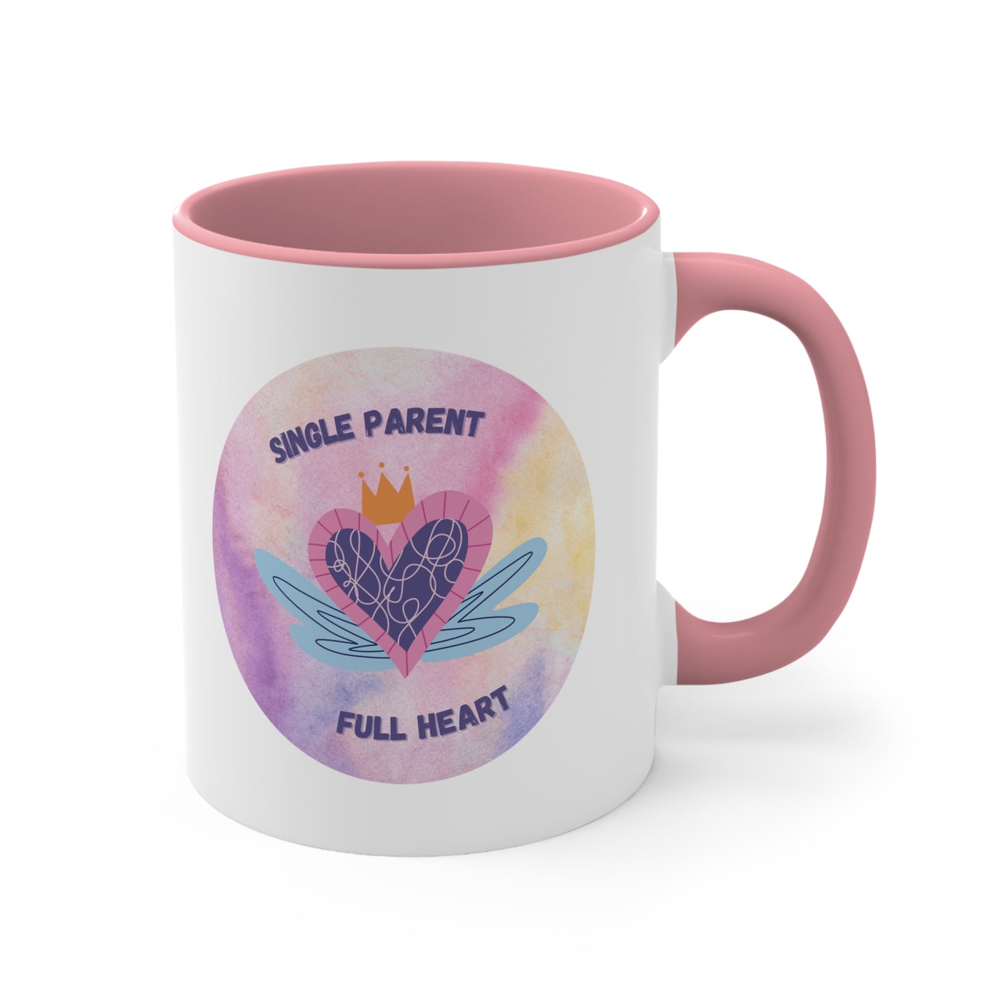 Accent Coffee Mug - Single Parent, Full Heart