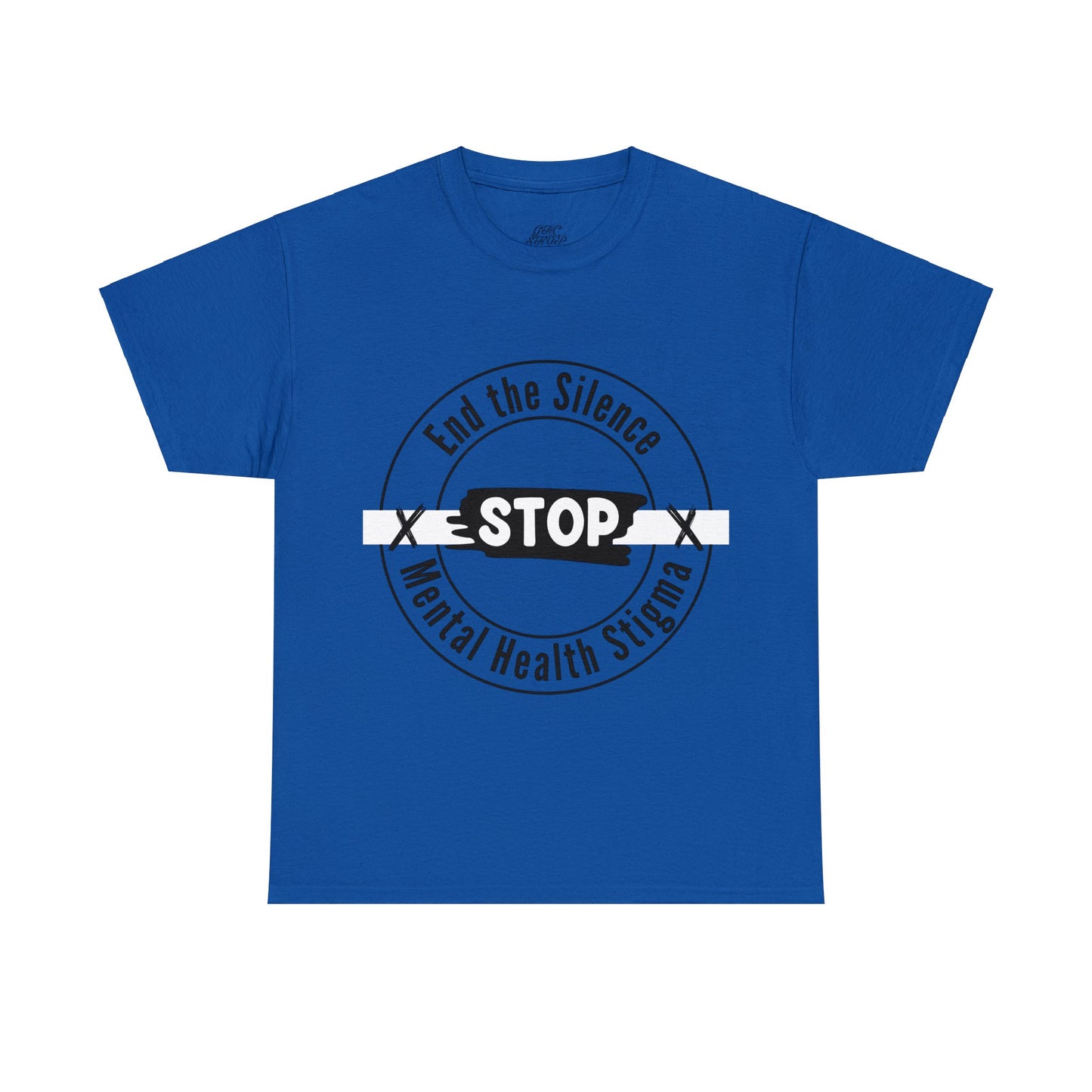 Unisex Heavy Cotton Tee - End the Silence, STOP Mental Health Stigma