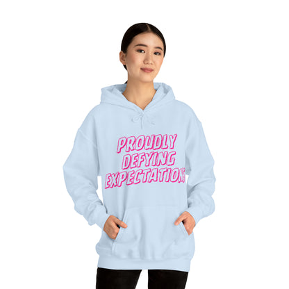 Unisex Hooded Sweatshirt - Proudly Defying Expectations