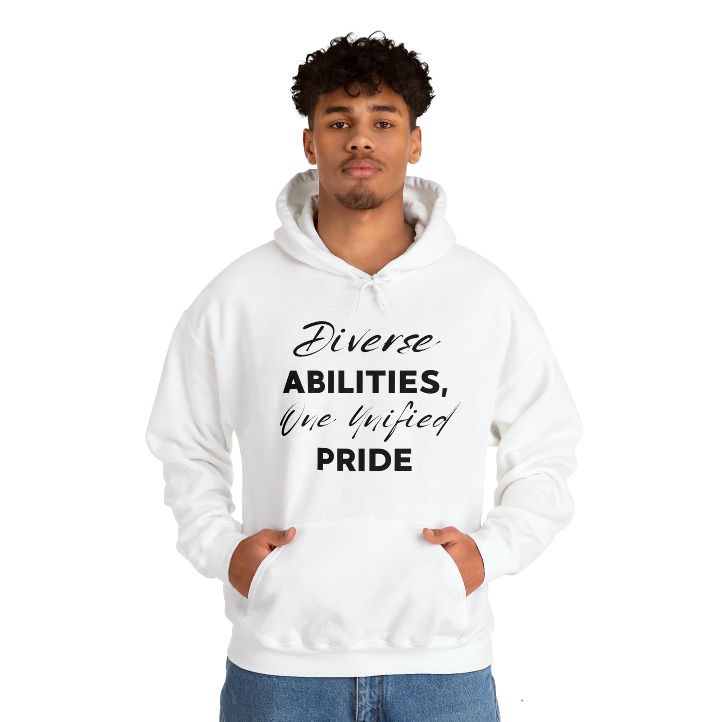 Unisex Hooded Sweatshirt - Diverse Abilities, One Unified Pride