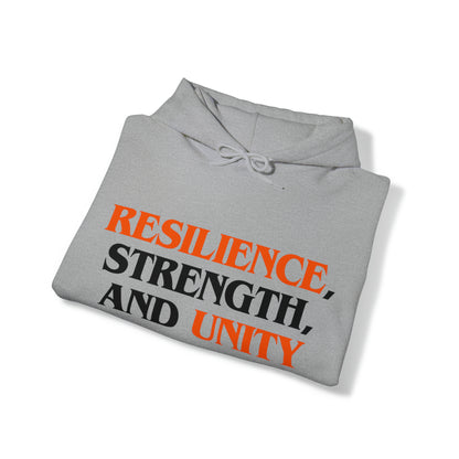 Unisex Hooded Sweatshirt - Resilience, Strength, and Unity