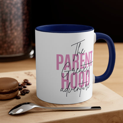 Accent Coffee Mug - Parenthood: The Greatest Adventure