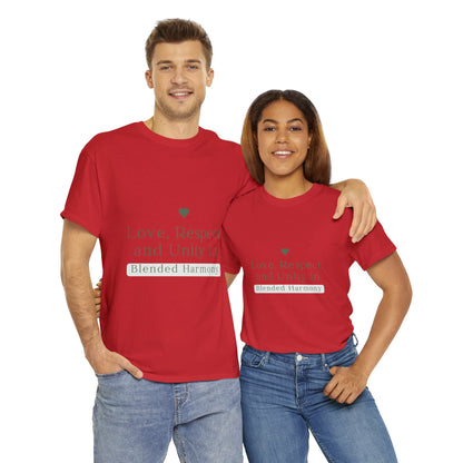 Unisex T-Shirt - Love, Respect, and Unity in Blended Harmony