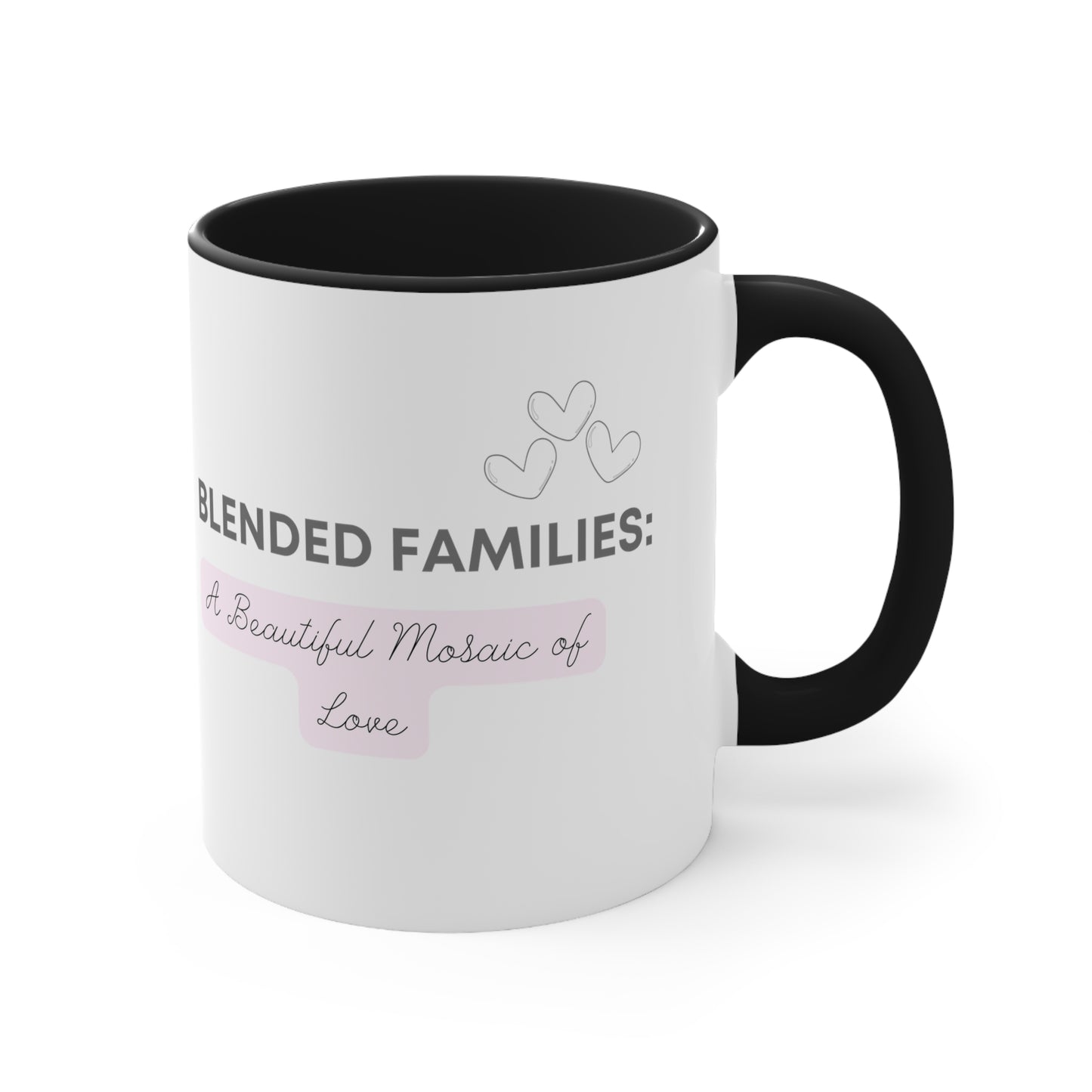 Accent Coffee Mug - Blended Families: A Beautiful Mosaic of Love