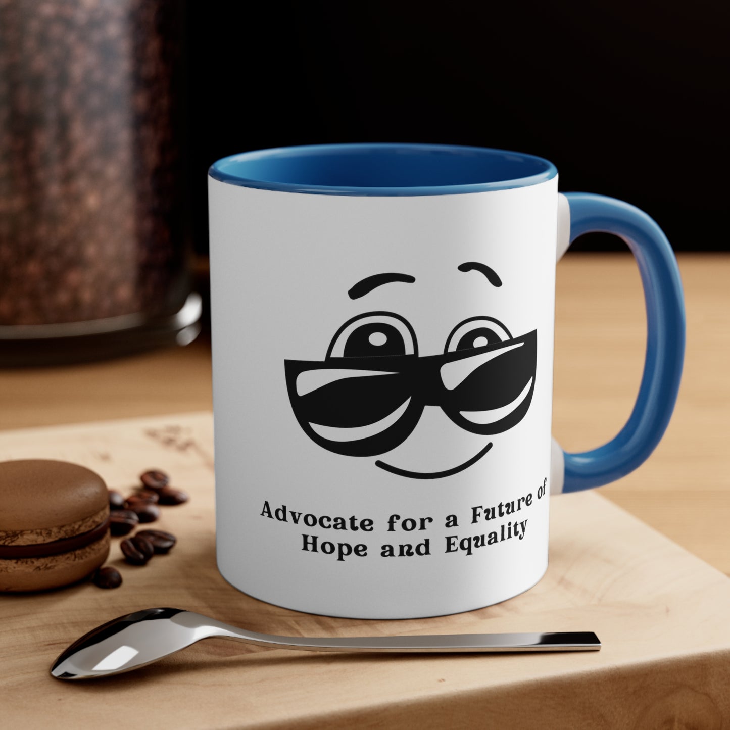 Accent Coffee Mug - Advocate for a Future of Hope and Equality