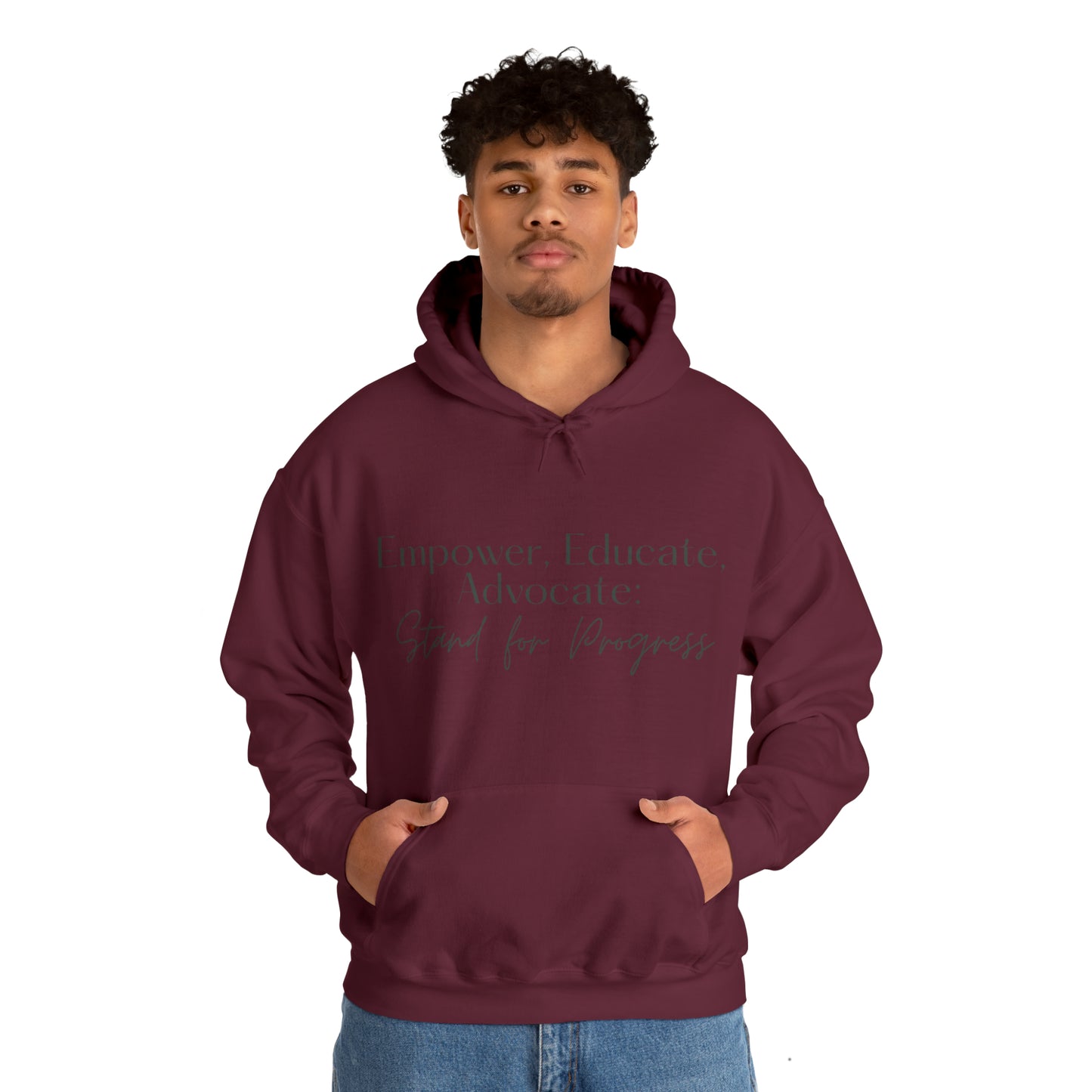 Unisex Hooded Sweatshirt - Empower, Educate, Advocate: Stand for Progress