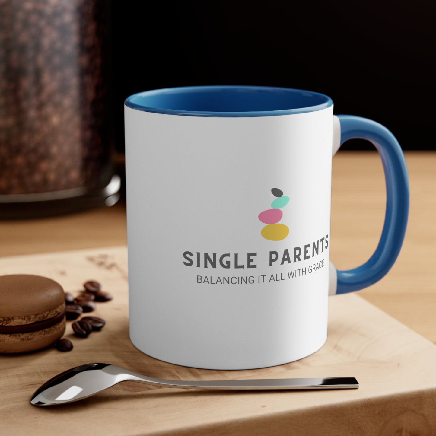 Accent Coffee Mug - Single Parents: Balancing It All with Grace