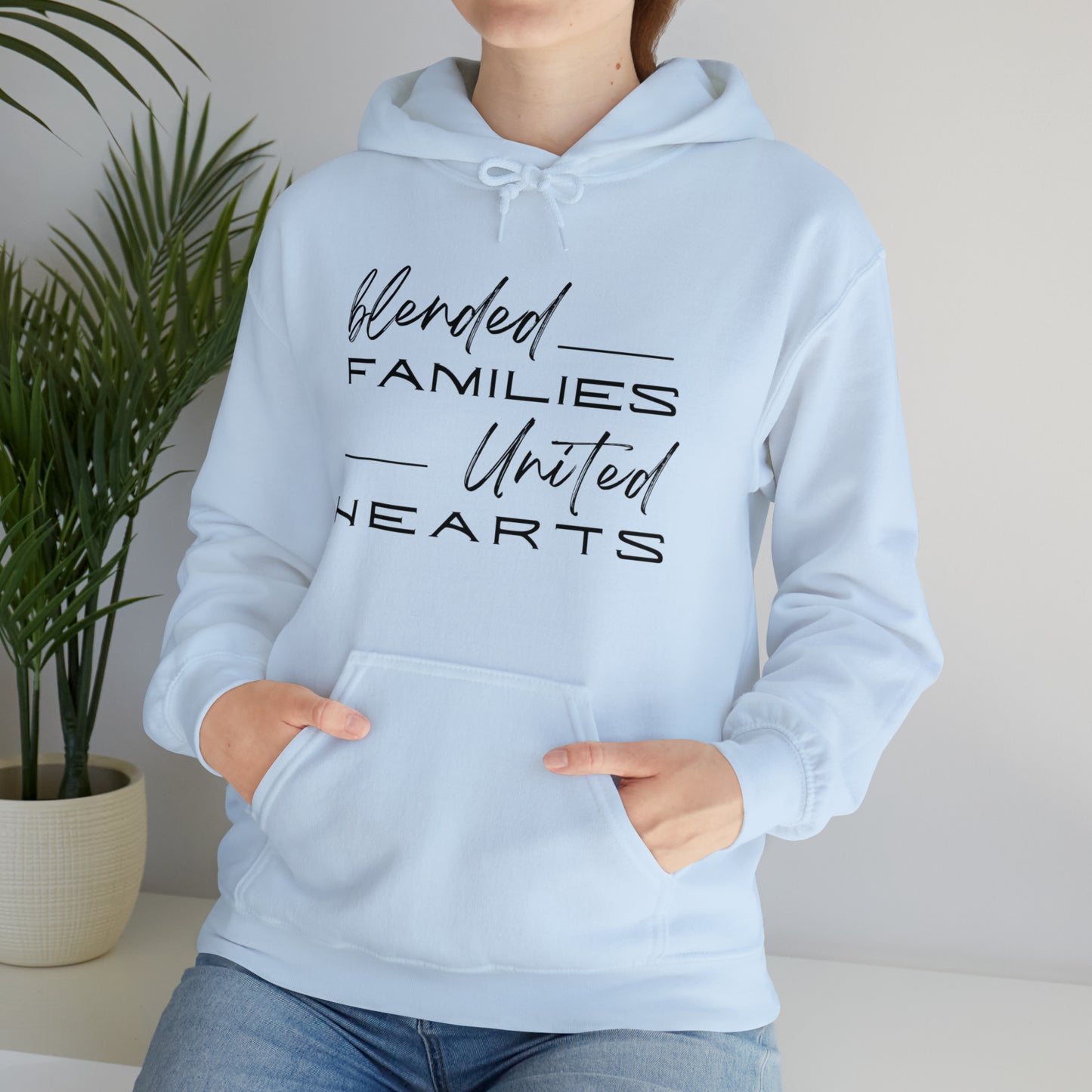 Unisex Hooded Sweatshirt - Blended Families, United Hearts