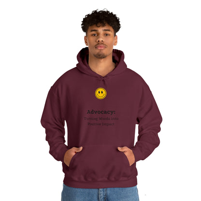 Unisex Hooded Sweatshirt - Advocacy: Turning Words into Positive Impact