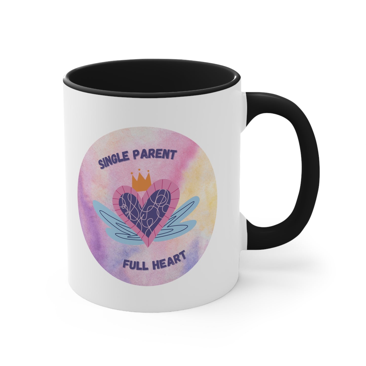 Accent Coffee Mug - Single Parent, Full Heart