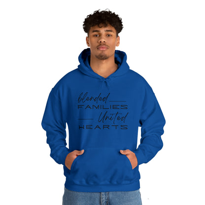 Unisex Hooded Sweatshirt - Blended Families, United Hearts