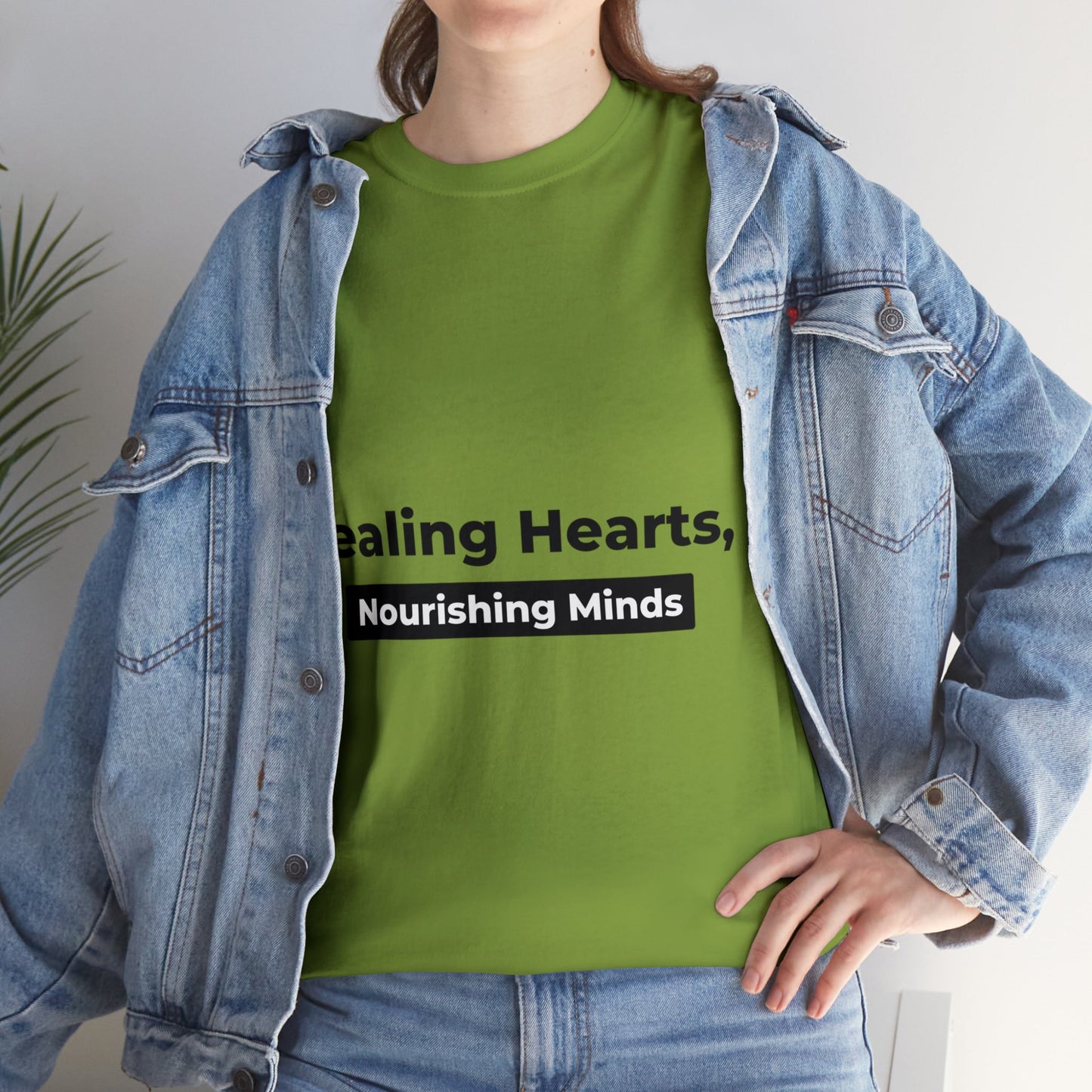 Unisex Heavy Cotton Tee - Healing Hearts, Nourishing Minds