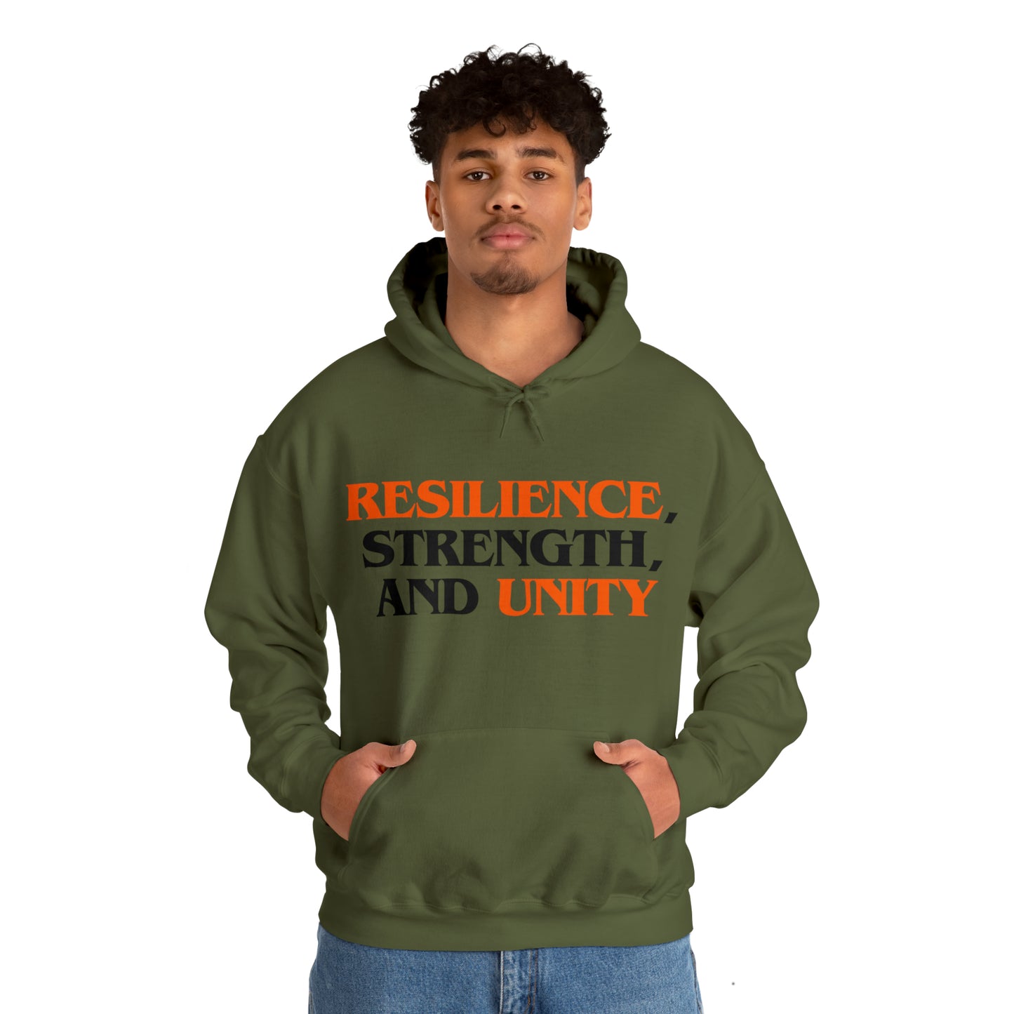 Unisex Hooded Sweatshirt - Resilience, Strength, and Unity