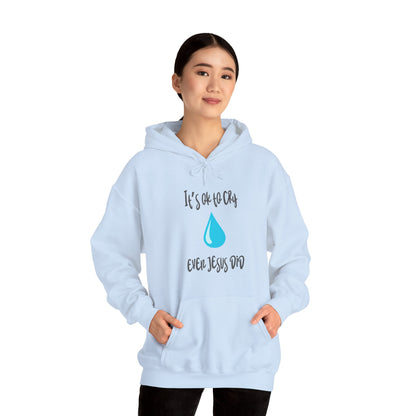 Unisex Hooded Sweatshirt - It’s okay to cry. Even Jesus did!