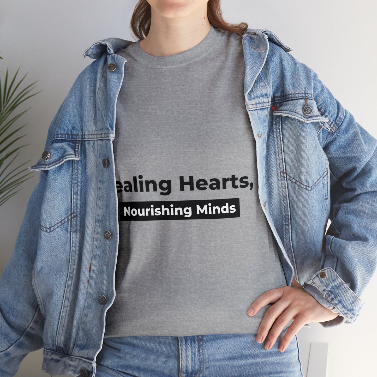 Unisex Heavy Cotton Tee - Healing Hearts, Nourishing Minds