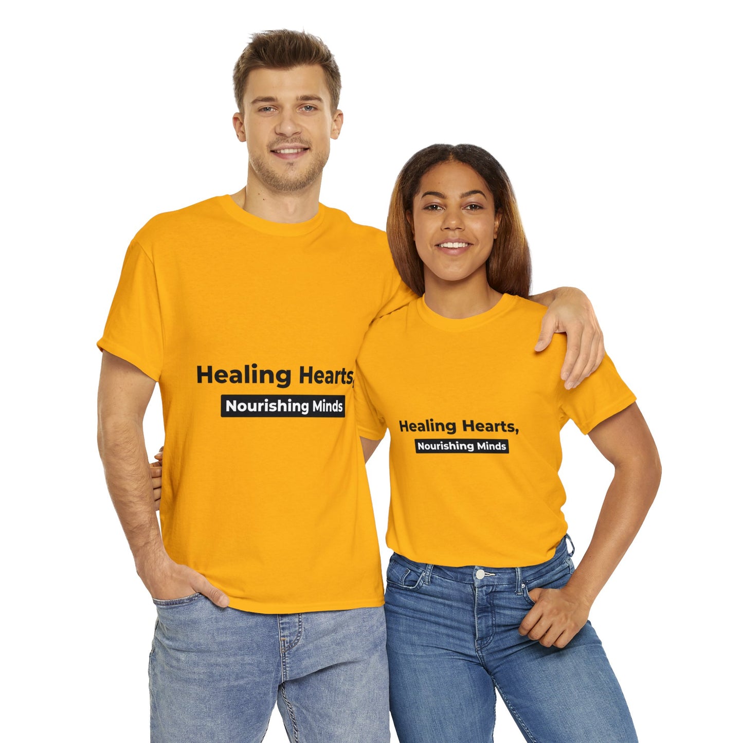 Unisex Heavy Cotton Tee - Healing Hearts, Nourishing Minds