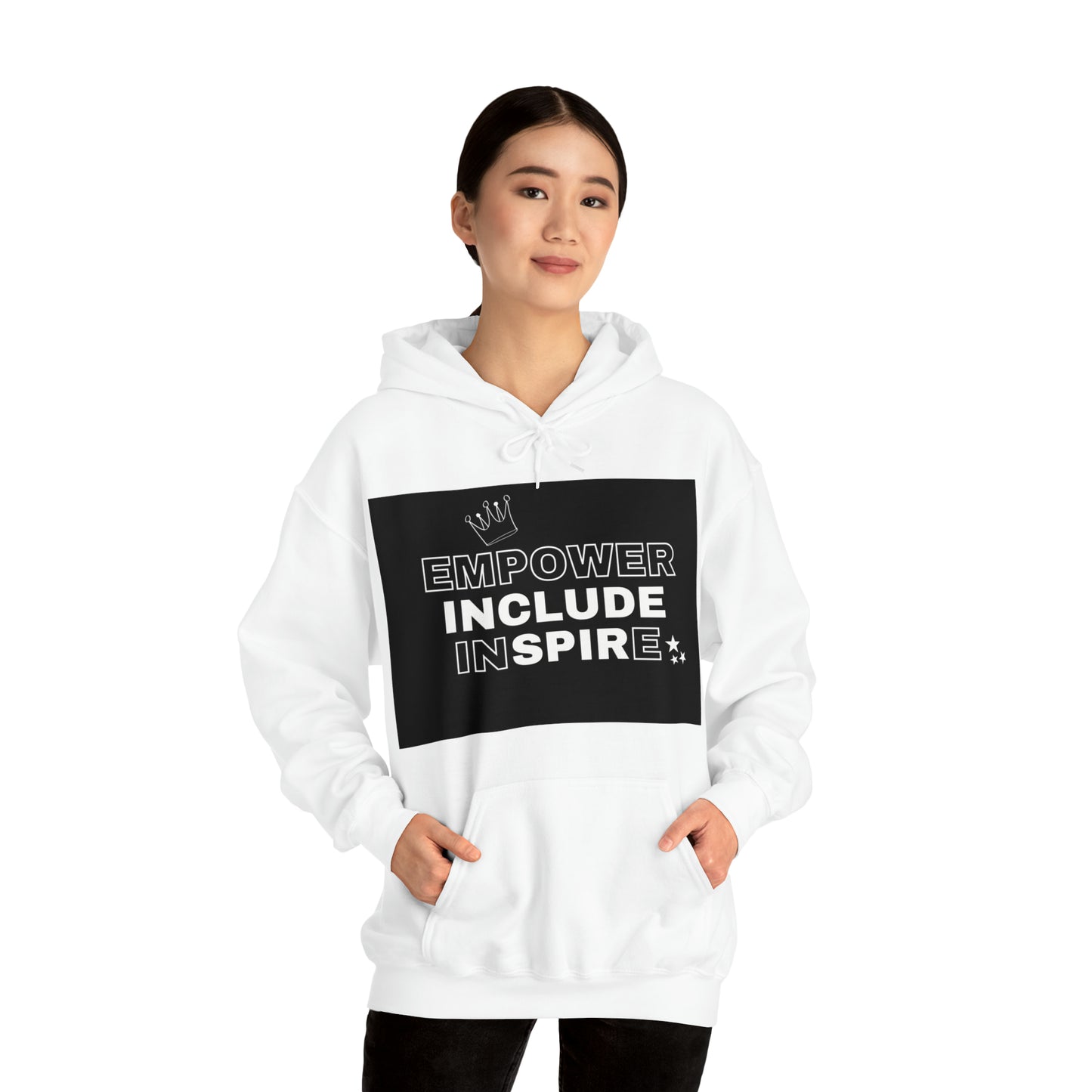 Unisex Hooded Sweatshirt - Empower, Include, Inspire