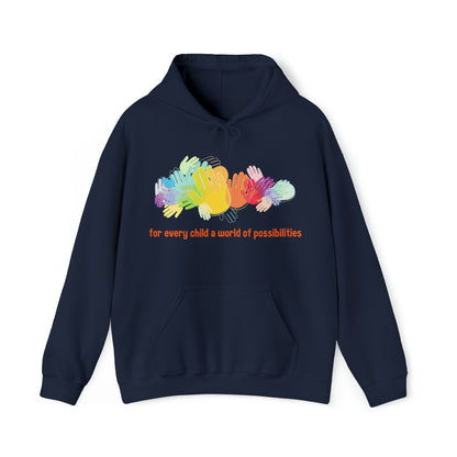 Unisex Hooded Sweatshirt - For Every Child, a World of Possibilities