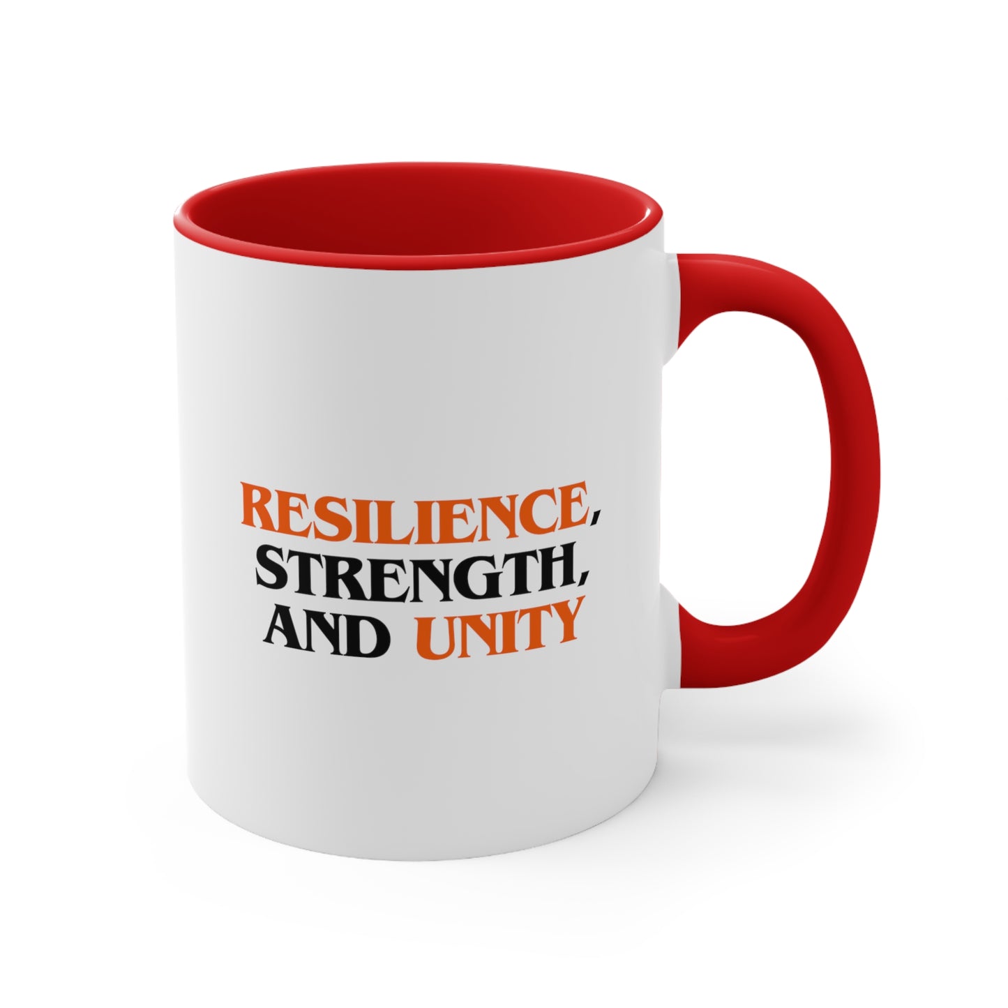 Accent Coffee Mug - Resilience, Strength, and Unity