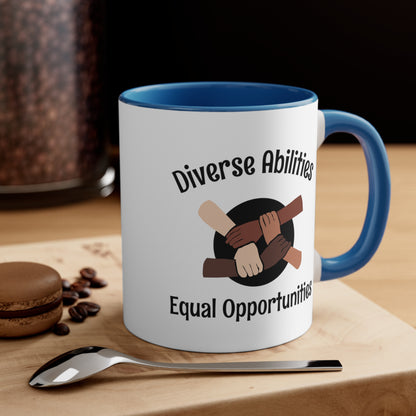 Accent Coffee Mug - Diverse Abilities, Equal Opportunities