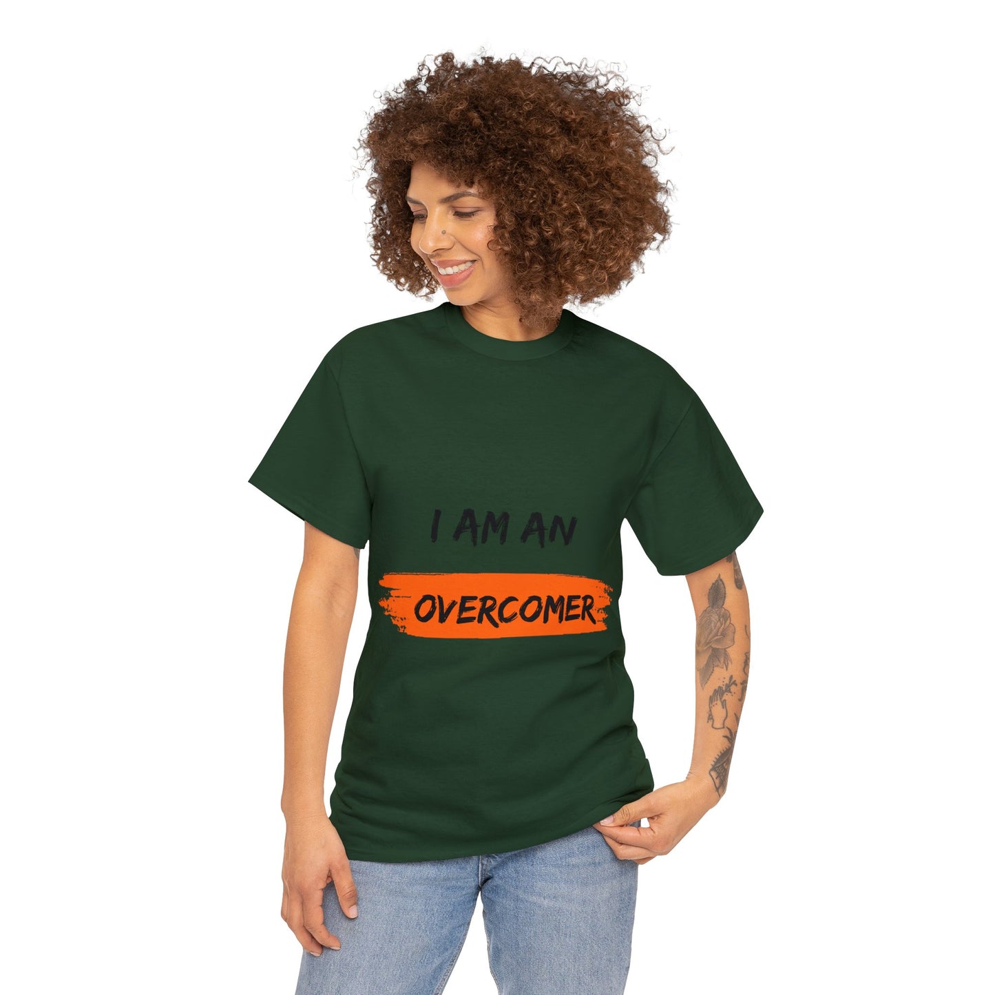 Unisex Heavy Cotton Tee -  I am an overcomer