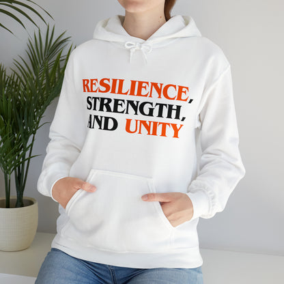 Unisex Hooded Sweatshirt - Resilience, Strength, and Unity