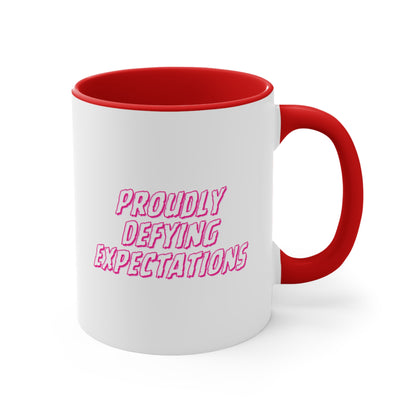 Accent Coffee Mug - Proudly Defying Expectations