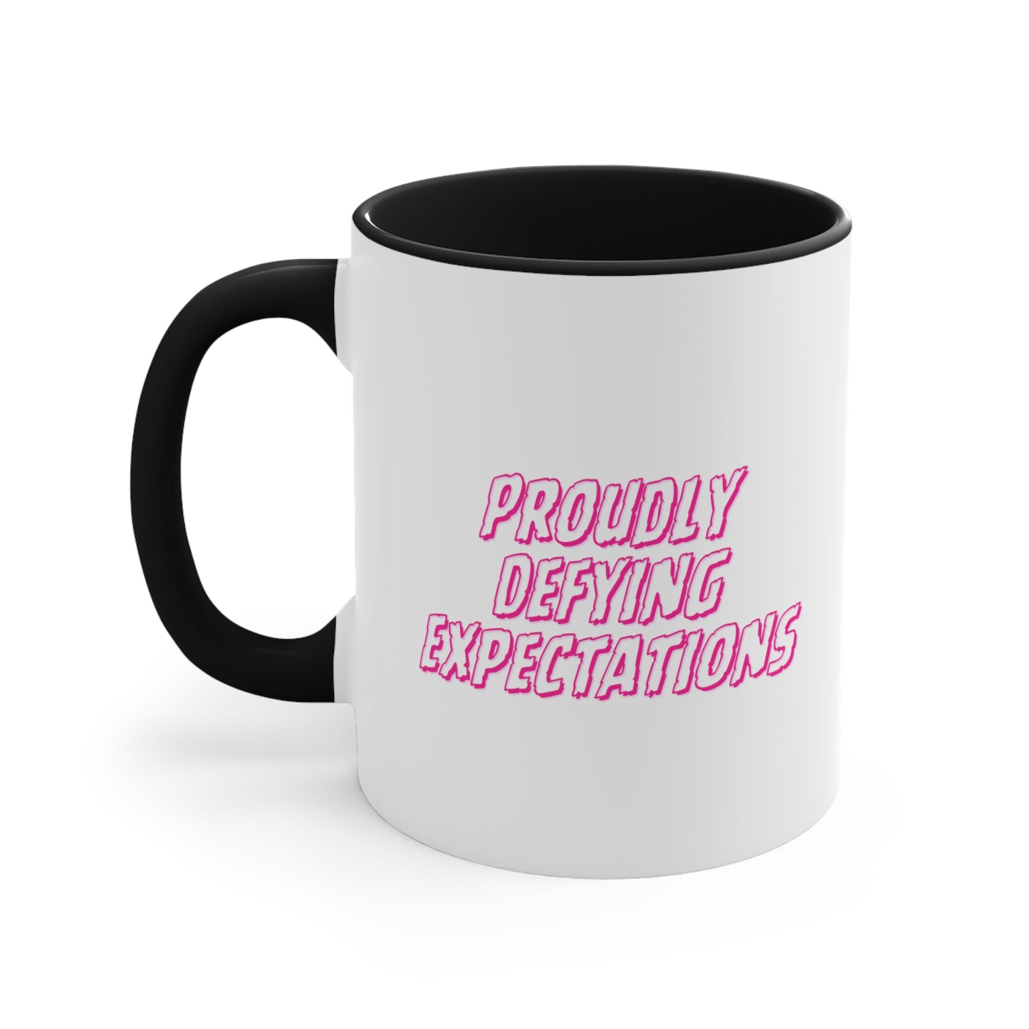 Accent Coffee Mug - Proudly Defying Expectations