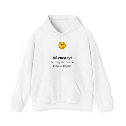 Unisex Hooded Sweatshirt - Advocacy: Turning Words into Positive Impact