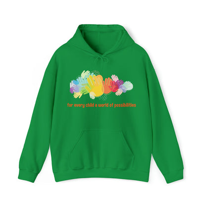 Unisex Hooded Sweatshirt - For Every Child, a World of Possibilities