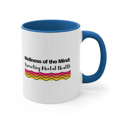 Accent Coffee Mug - Wellness of the Mind: Promoting Mental Health