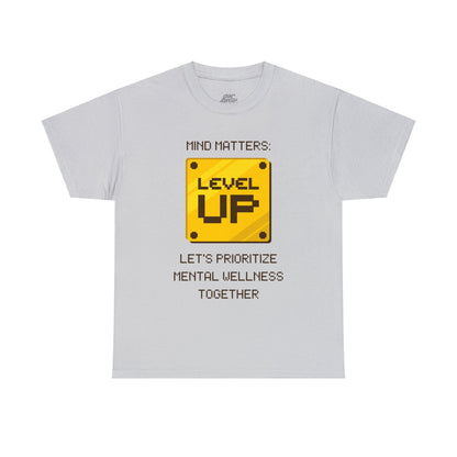 Unisex Heavy Cotton Tee - Mind Matters: Let's Prioritize Mental Wellness Together