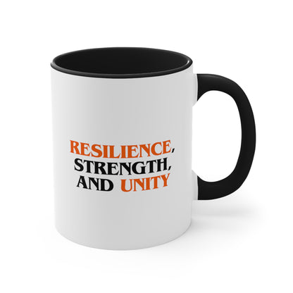 Accent Coffee Mug - Resilience, Strength, and Unity