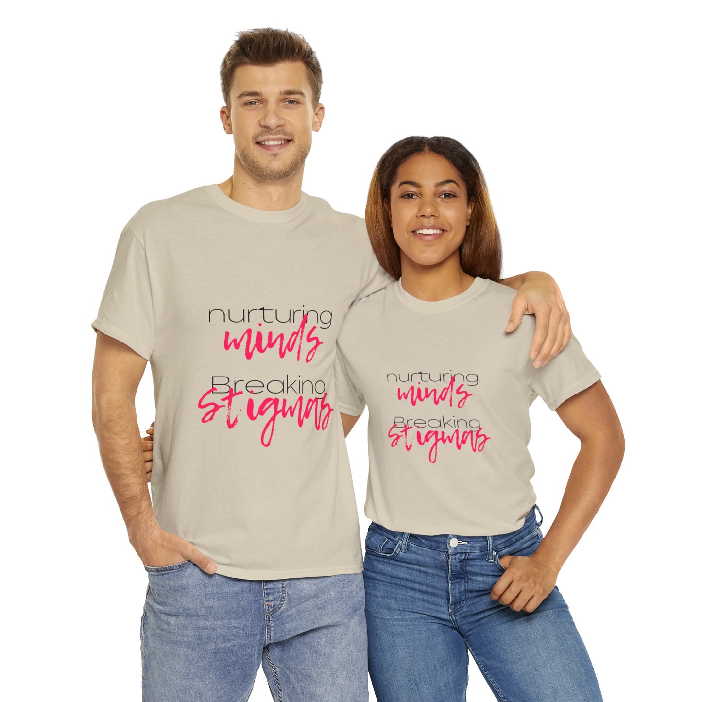 Unisex Heavy Cotton Tee - Nurturing Minds, Breaking Stigmas