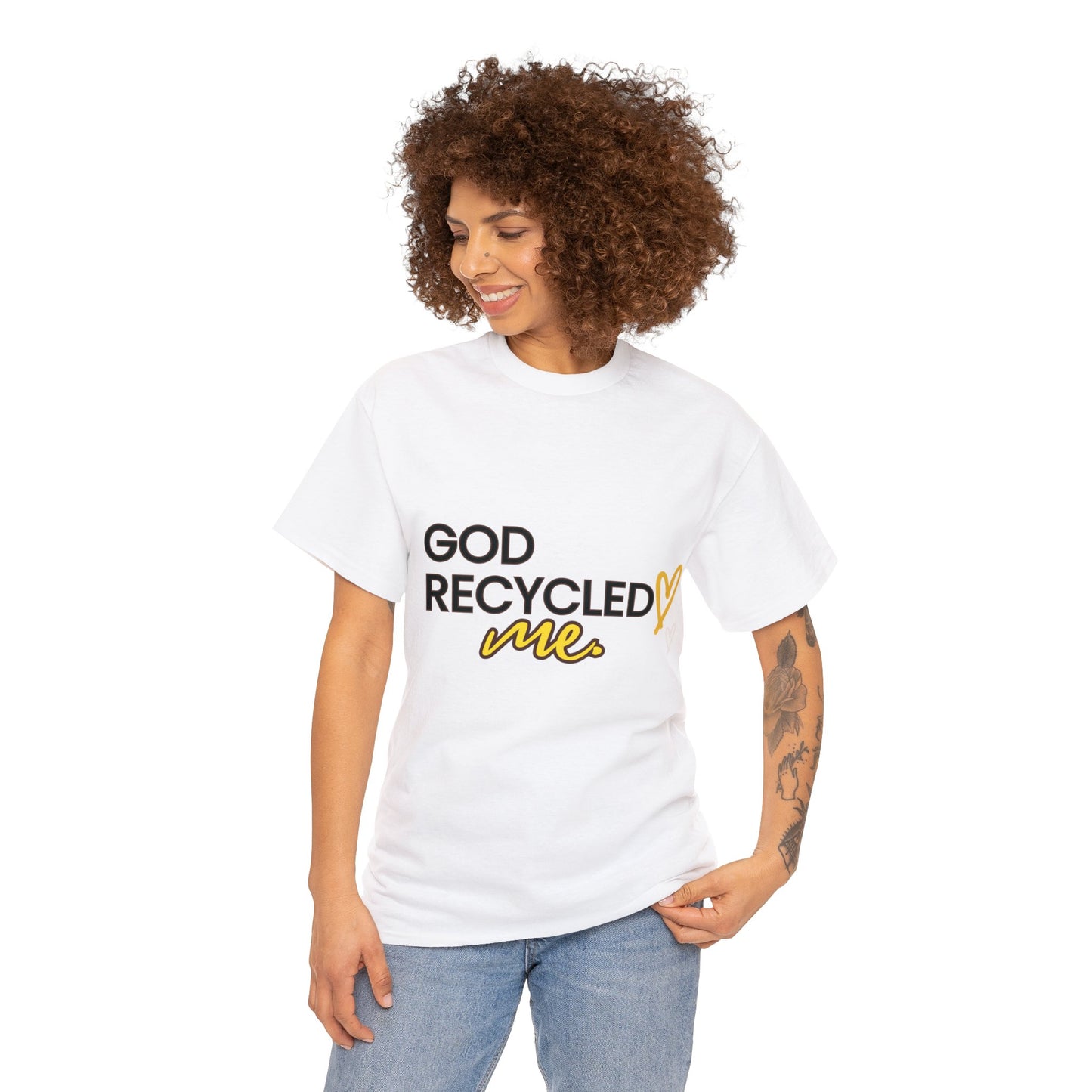 Unisex Heavy Cotton Tee - God recycled me