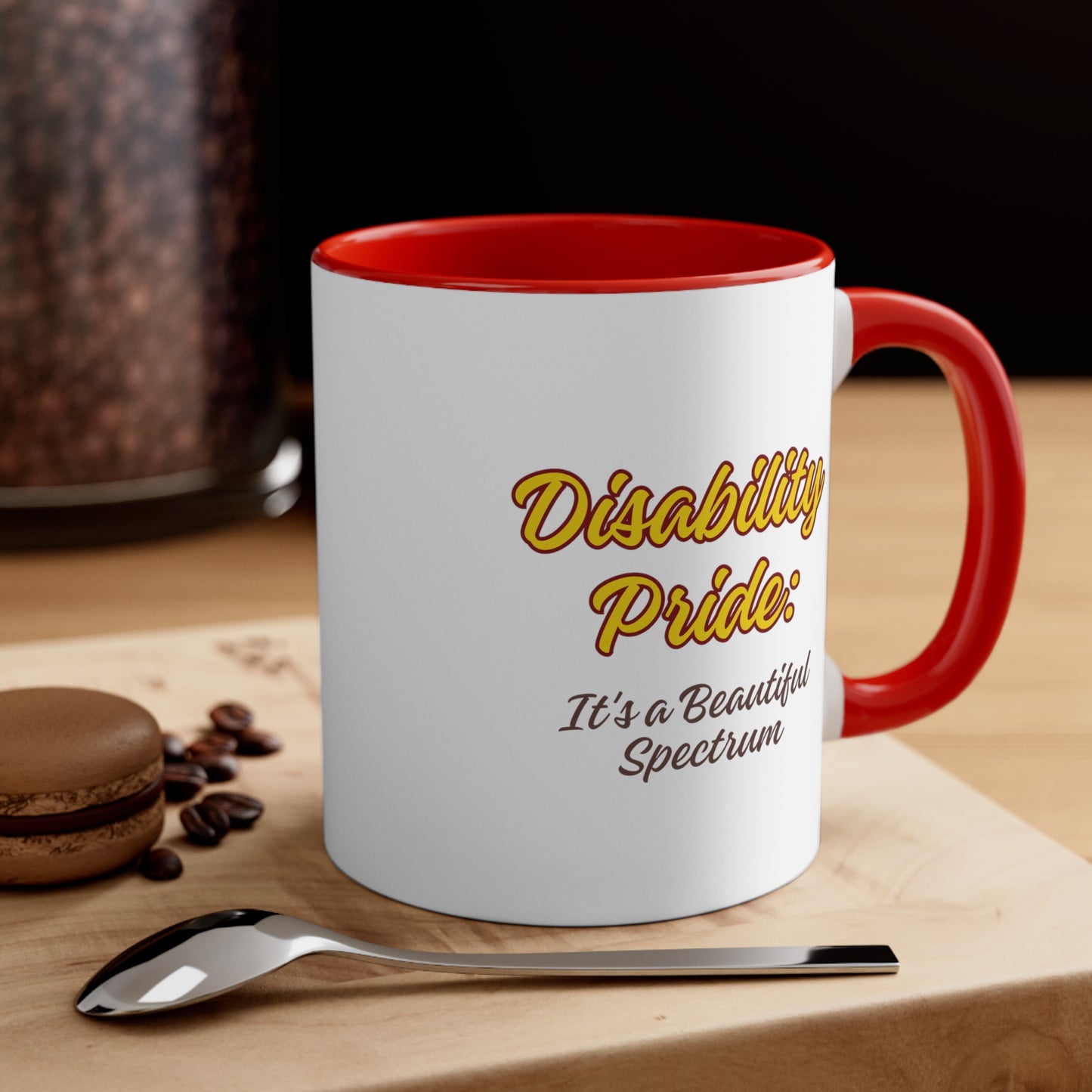 Accent Coffee Mug - Disability Pride: It's a Beautiful Spectrum