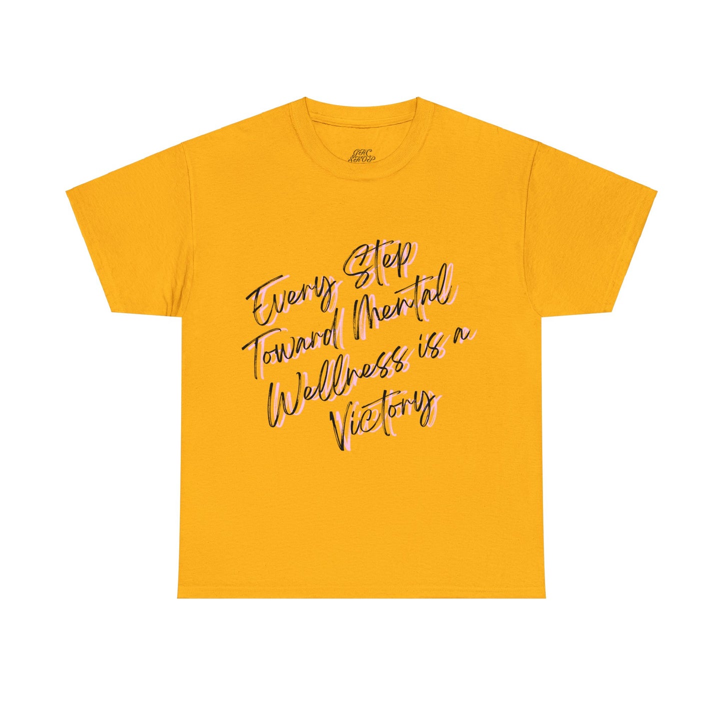 Unisex Heavy Cotton Tee - Every Step Toward Mental Wellness is a Victory