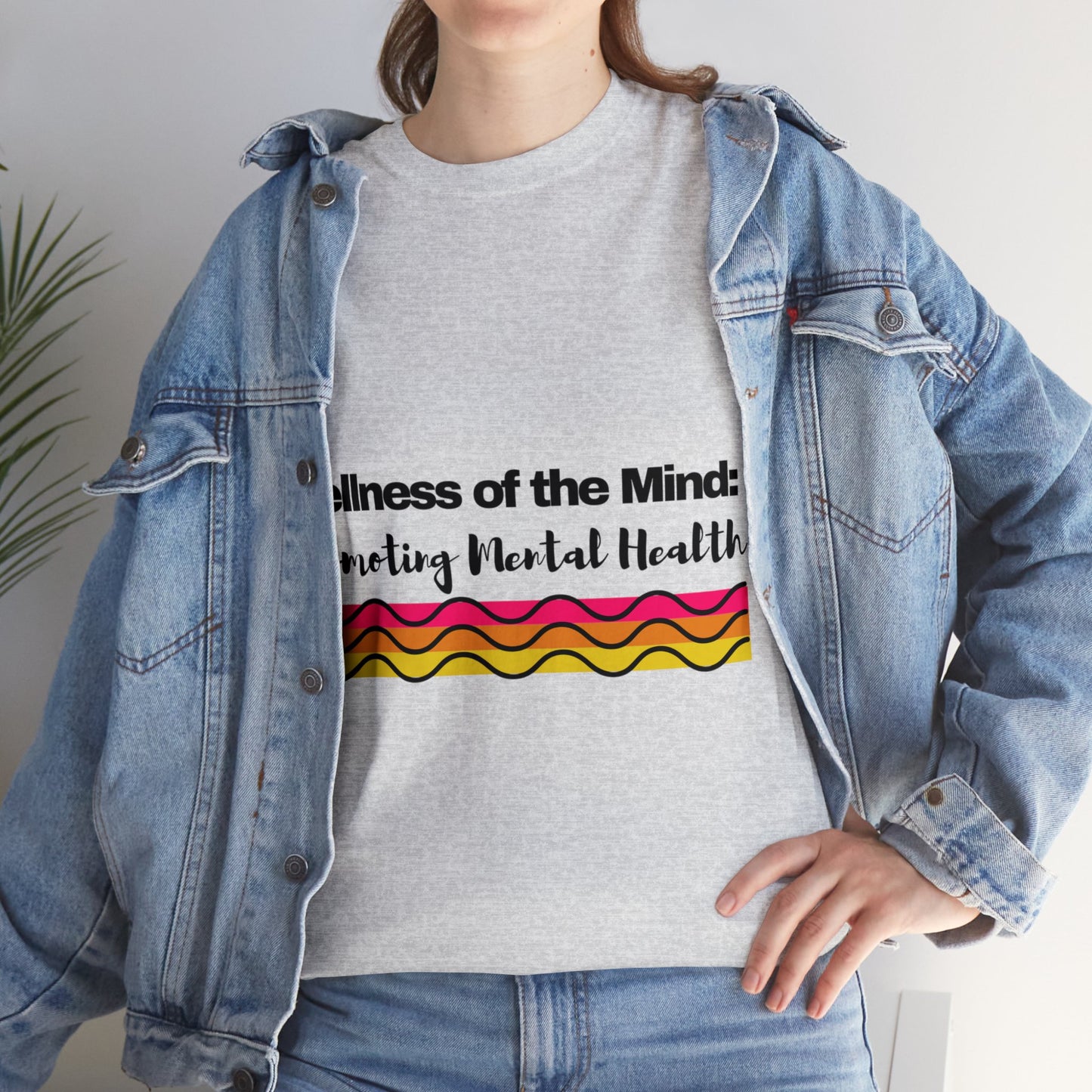 Unisex Heavy Cotton Tee - Wellness of the Mind: Promoting Mental Health