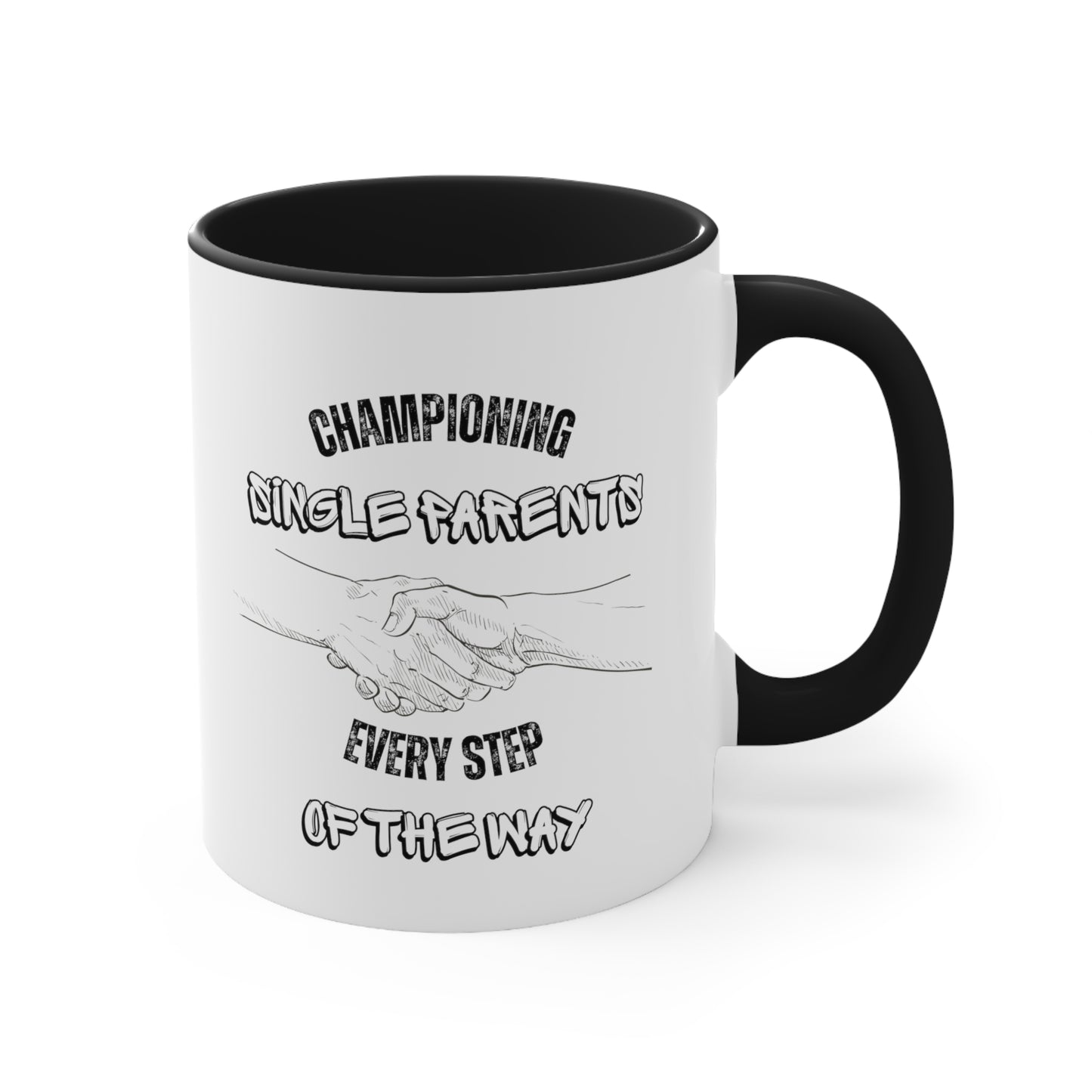 Accent Coffee Mug - Championing Single Parents, Every Step of the Way