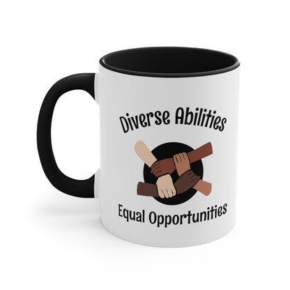 Accent Coffee Mug - Diverse Abilities, Equal Opportunities