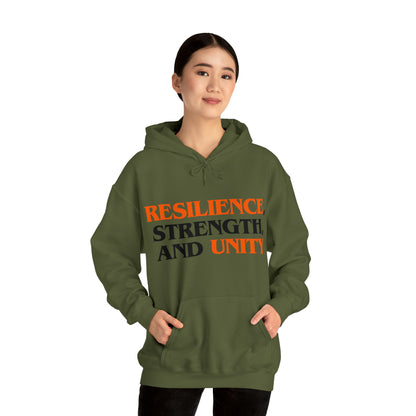 Unisex Hooded Sweatshirt - Resilience, Strength, and Unity