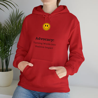 Unisex Hooded Sweatshirt - Advocacy: Turning Words into Positive Impact