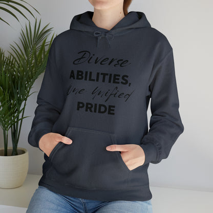 Unisex Hooded Sweatshirt - Diverse Abilities, One Unified Pride