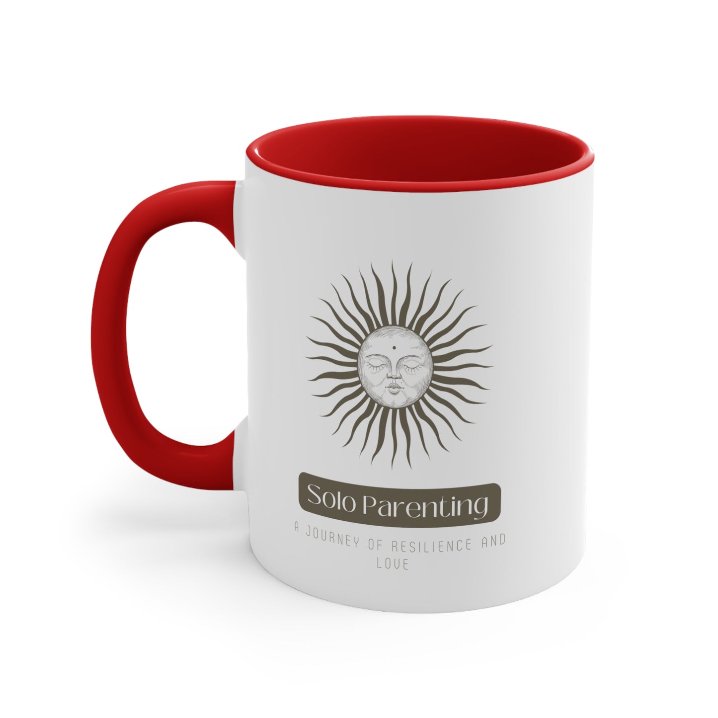 Accent Coffee Mug - Solo Parenting: A Journey of Resilience and Love