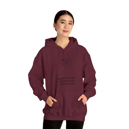 Unisex Hooded Sweatshirt - Blended Families: Different Roots, Shared Dreams