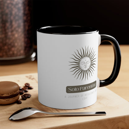 Accent Coffee Mug - Solo Parenting: A Journey of Resilience and Love