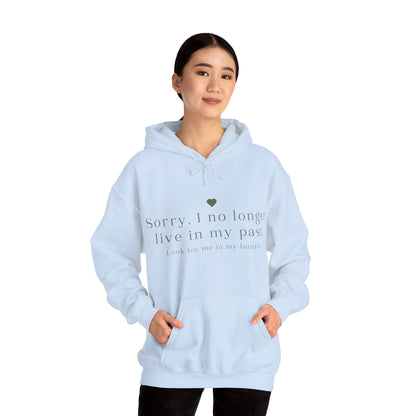 Unisex Hooded Sweatshirt - Sorry, I no longer live in my past. Look for me in my future!