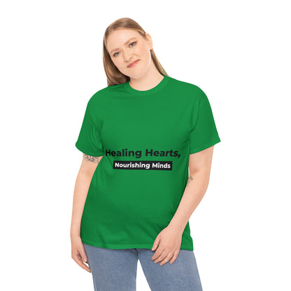 Unisex Heavy Cotton Tee - Healing Hearts, Nourishing Minds