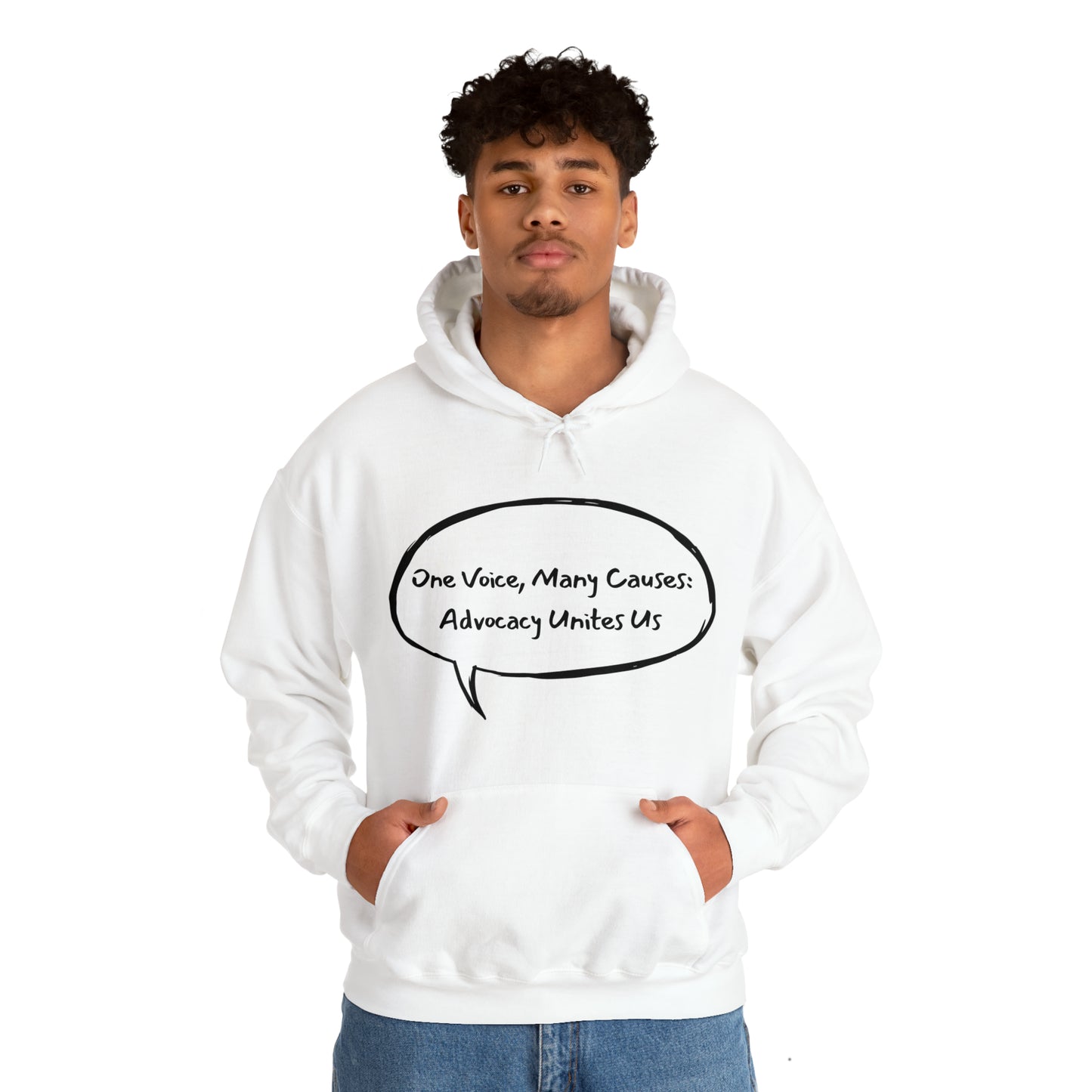 Unisex Hooded Sweatshirt - One Voice, Many Causes: Advocacy Unites Us